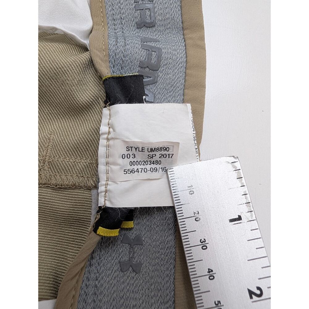 Under Armour Matchplay Shorts Men's 38 Tan Khaki Mid Rise Stretch Performance - Picture 12 of 16